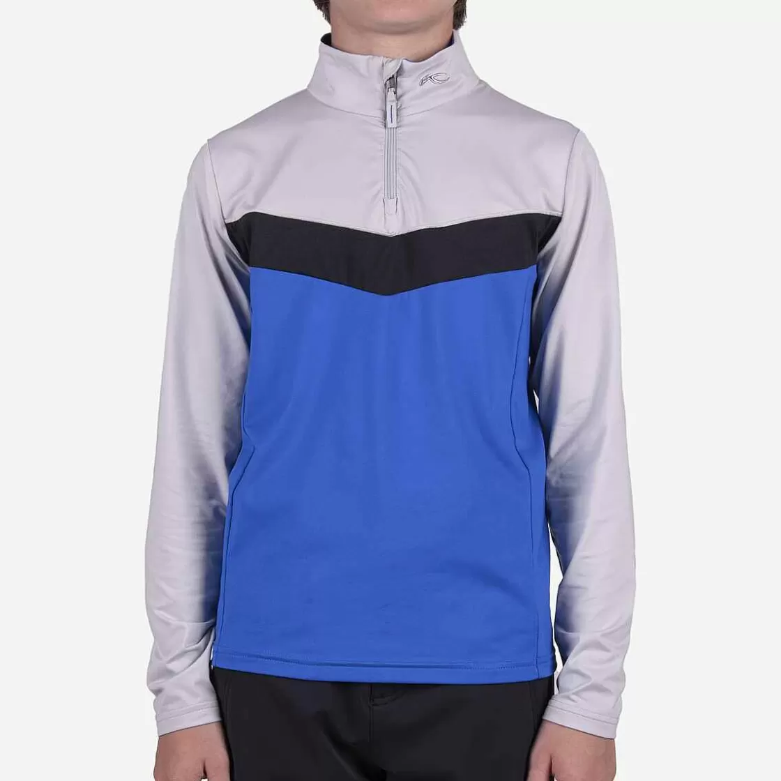 KJUS Boys' Gian Midlayer Half-Zip Bright Blue/Alloy Sale