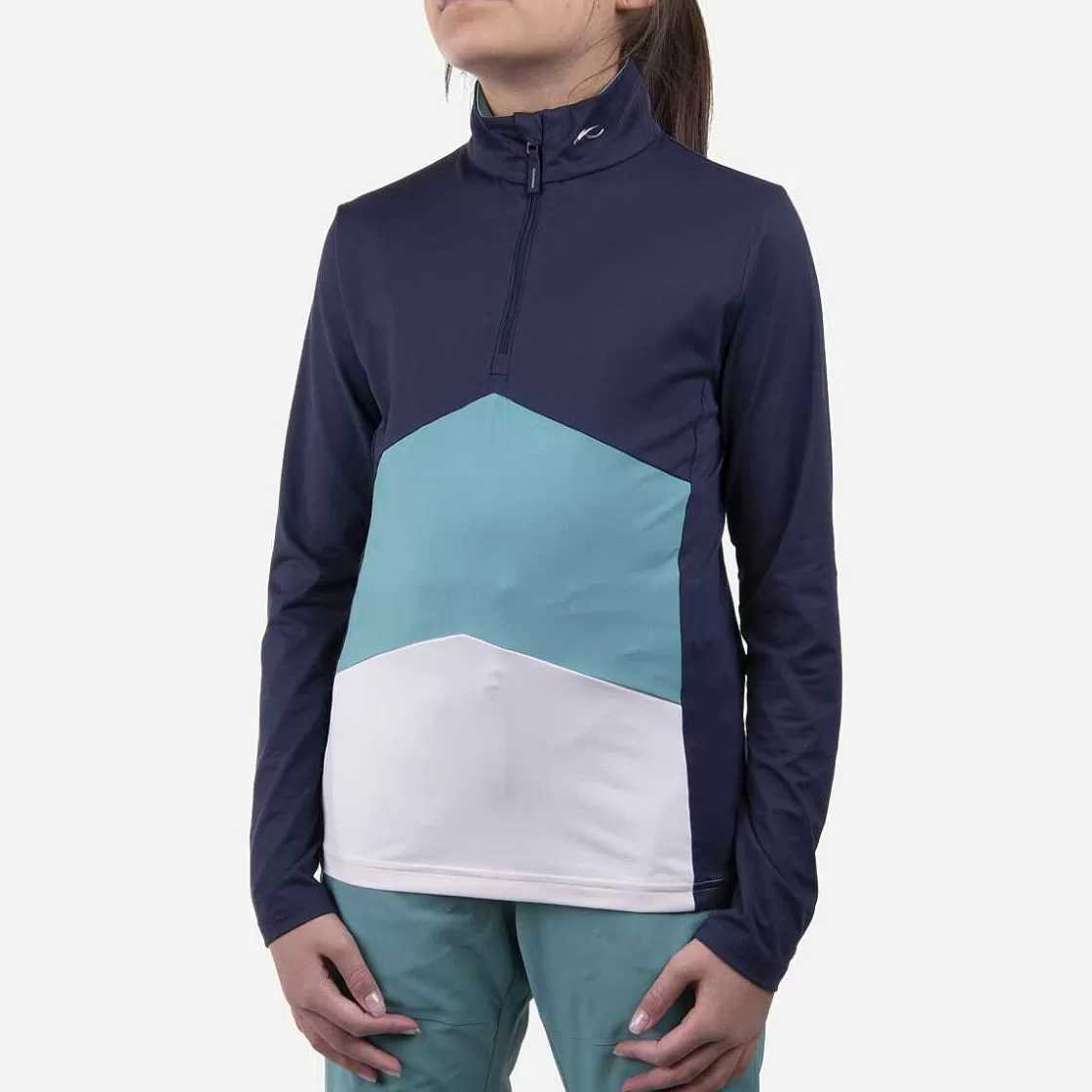 KJUS Girls' Julie Midlayer Half-Zip Tidepool/Atlanta Blue Best Sale