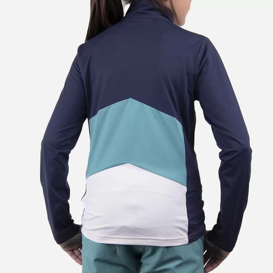 KJUS Girls' Julie Midlayer Half-Zip Tidepool/Atlanta Blue Best Sale