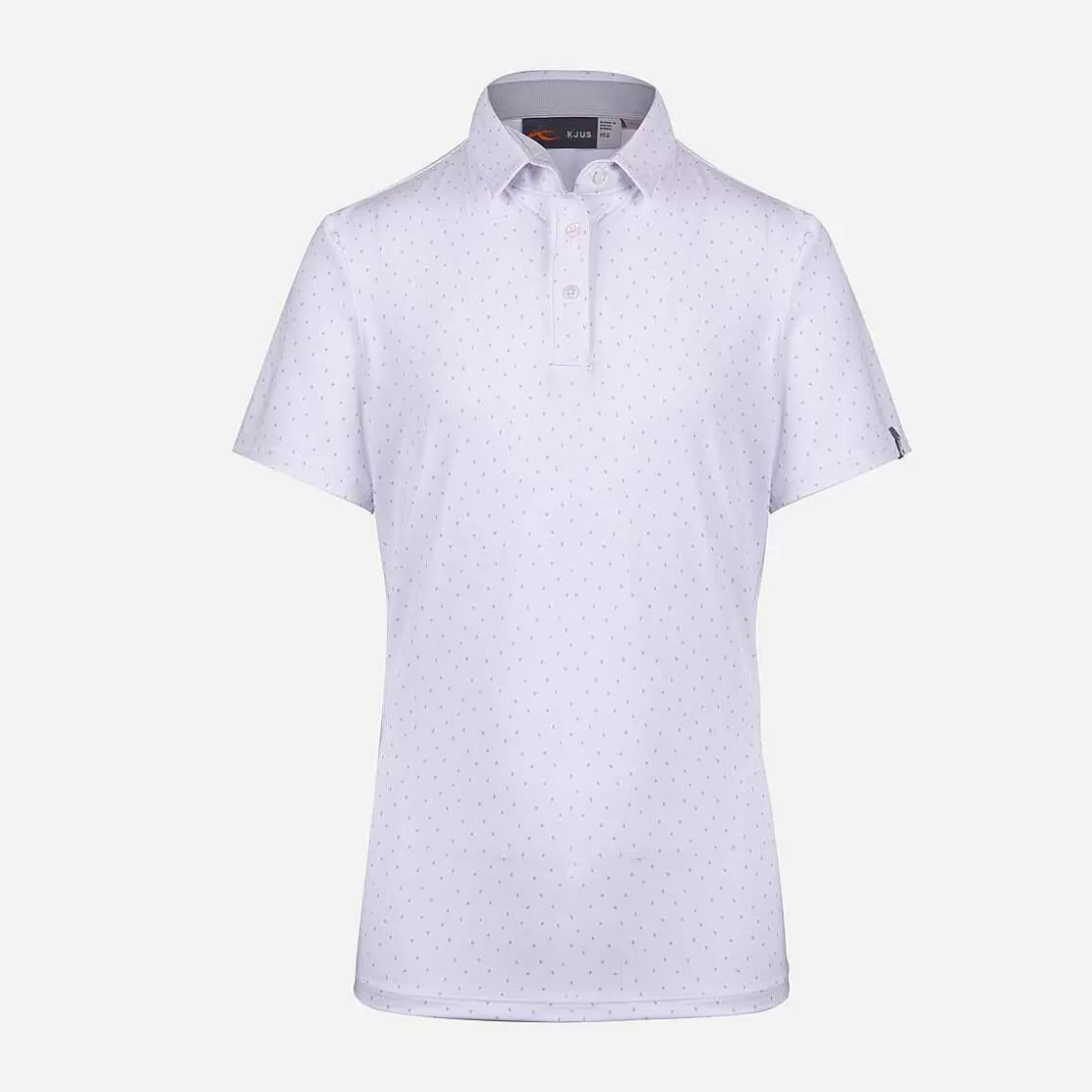 KJUS Girls' Printed Polo S/S White/Alloy Flash Sale