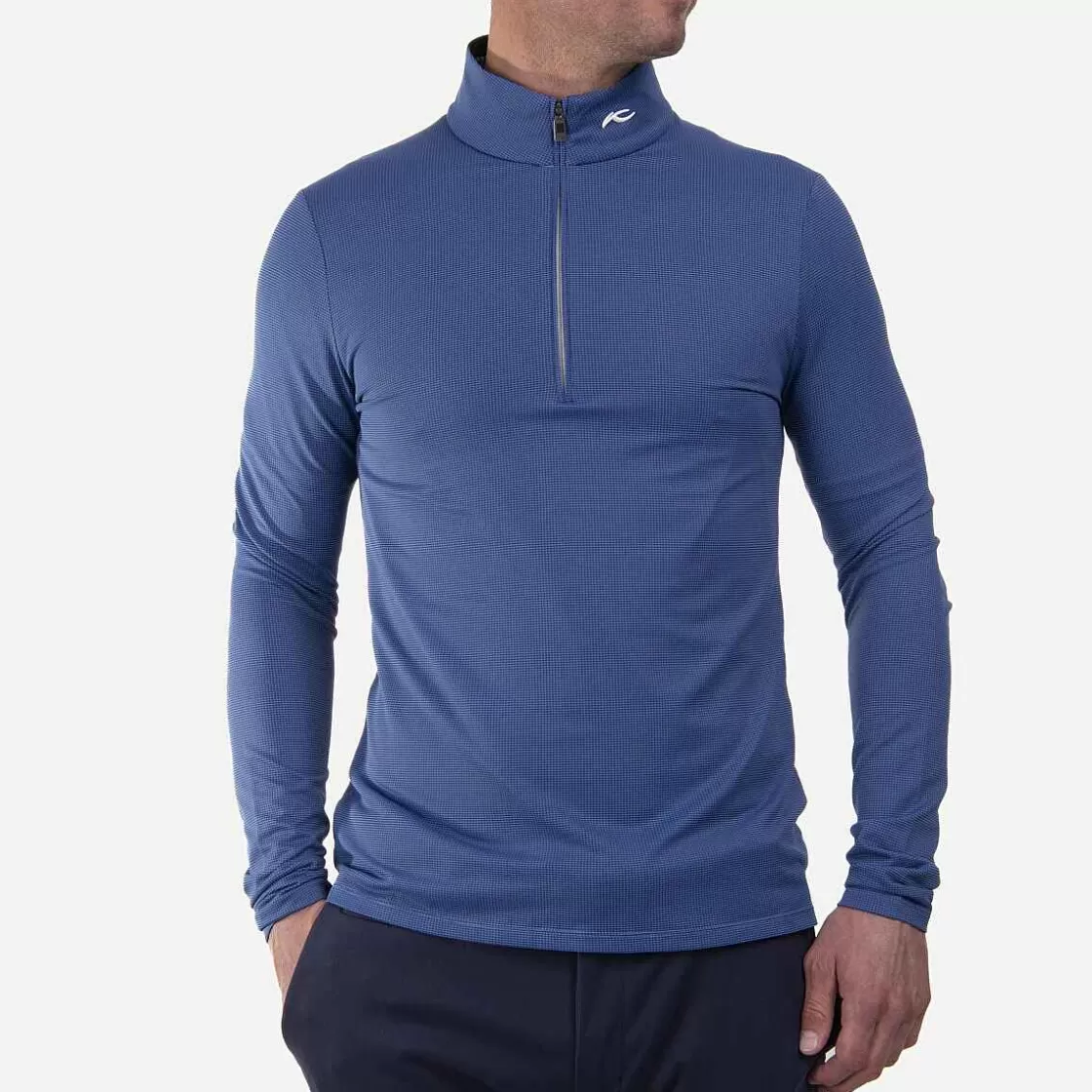 KJUS Men'S Ashton Midlayer Half-Zip Clear Lake/Atlanta Blue Cheap