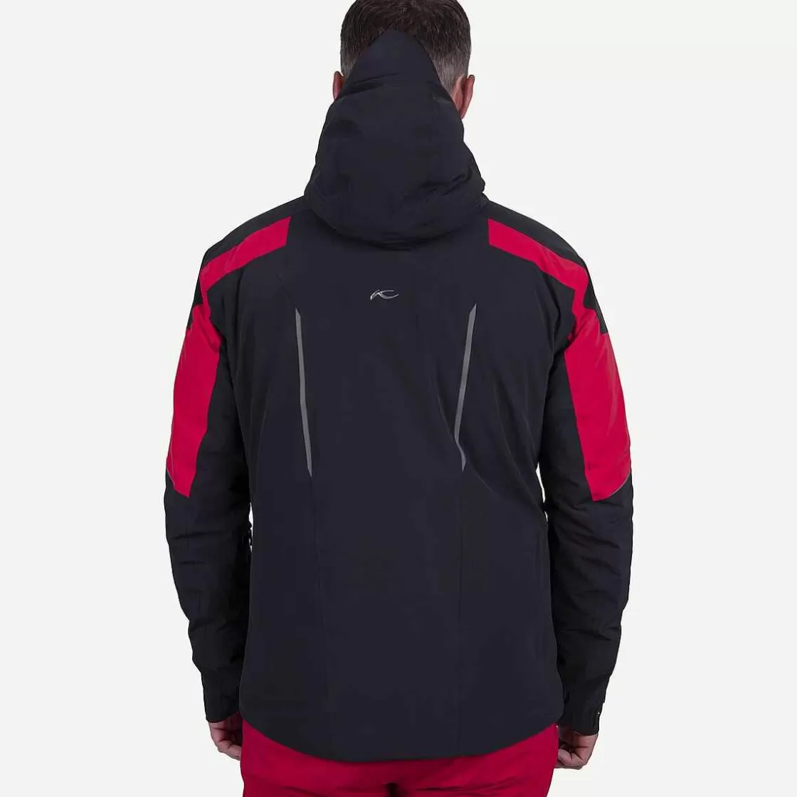 KJUS Men'S Force Jacket Black/Carmine Cheap