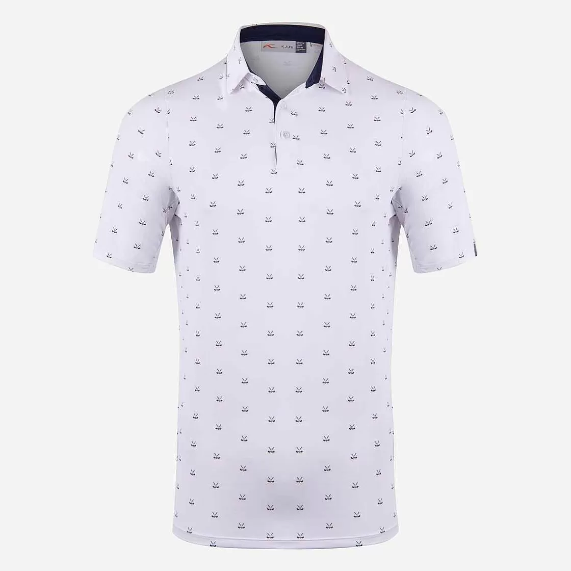 KJUS Men'S Golfer Polo S/S White/Dark Dusk Best Sale