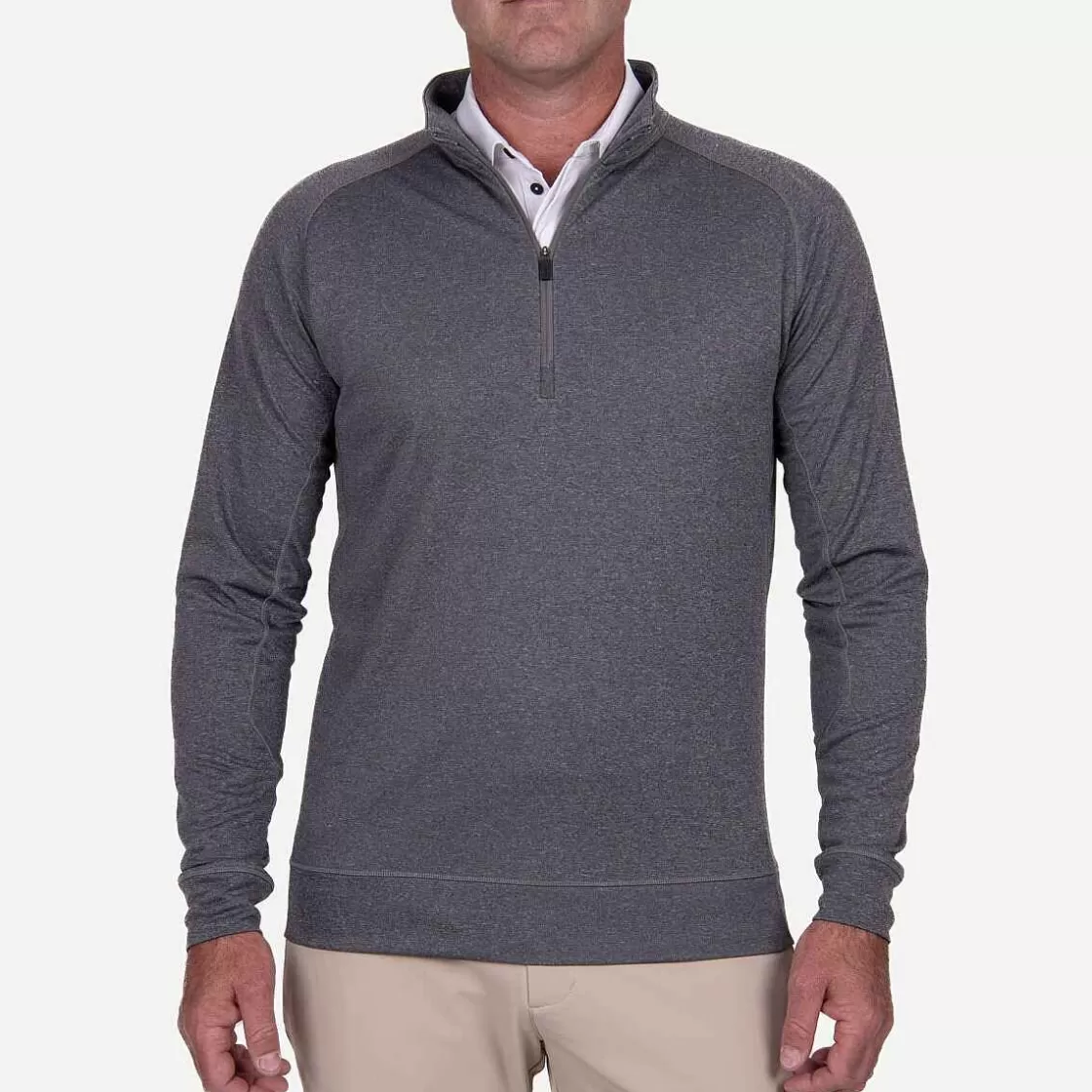 KJUS Men'S Keano Half-Zip Steel Grey Melange Shop