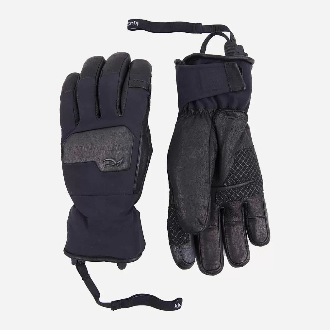 KJUS Men'S Leather Gloves Black New