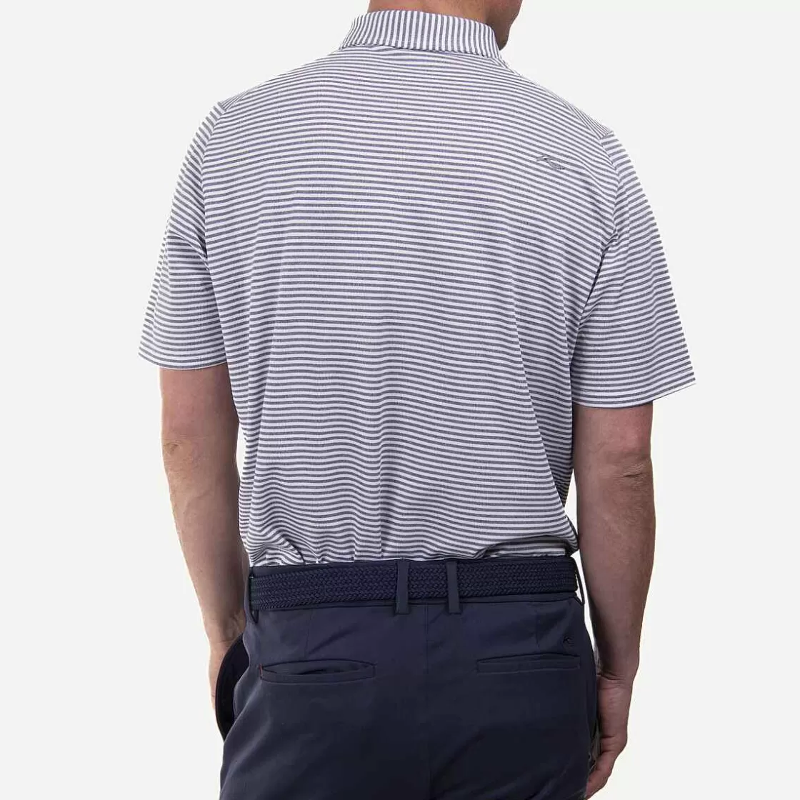 KJUS Men'S Lee Stripe Polo S/S Atlanta Blue/White New