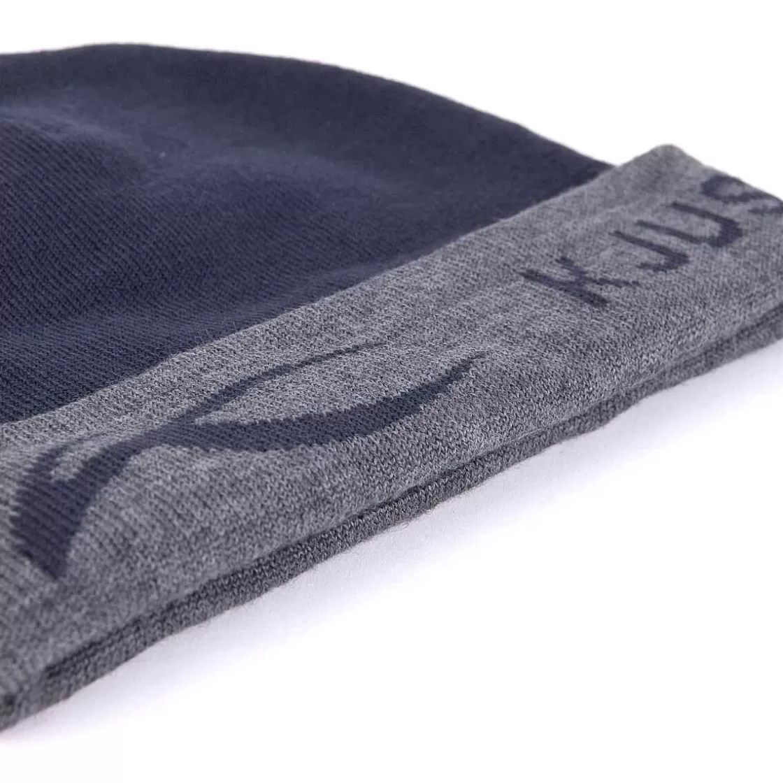 KJUS Men'S Logo Knit Beanie Deep Space/Steel Grey Online