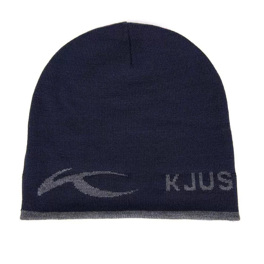 KJUS Men'S Logo Knit Beanie Deep Space/Steel Grey Online