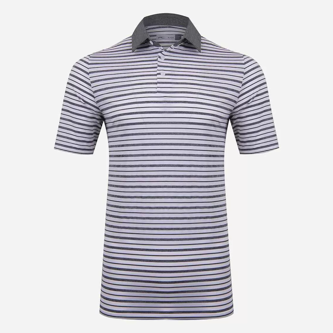 KJUS Men'S Luis Multi Stripe Polo S/S White/Metal Grey Best Sale