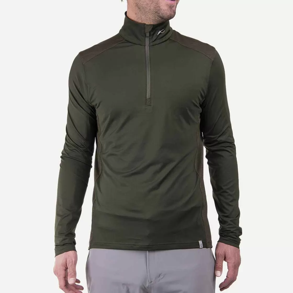 KJUS Men'S Nordiclite Midlayer Half-Zip Dark Olive Best