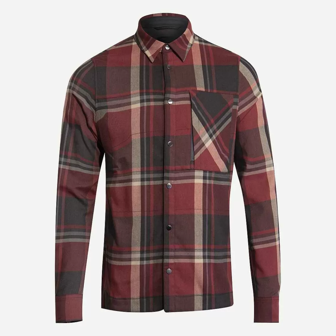 KJUS Men'S Ray Warm Shirt Garnet Red/Dark Dusk Fashion