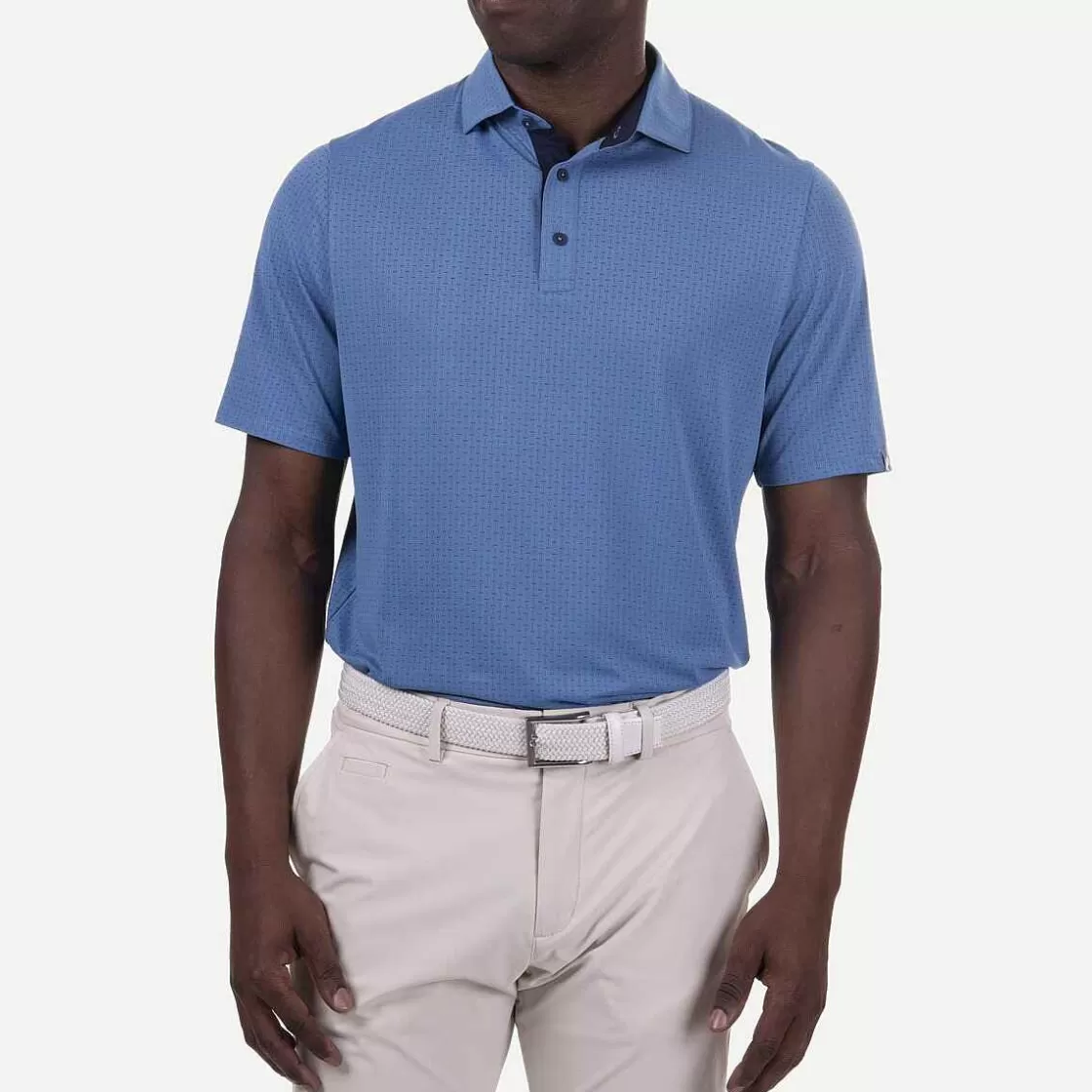 KJUS Men'S Savin Structure Polo S/S Clear Lake Clearance