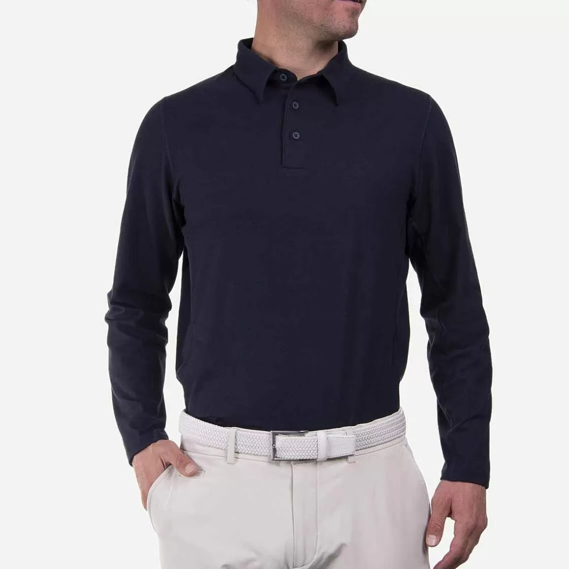 KJUS Men'S Scot Polo L/S Atlanta Blue Melange Store