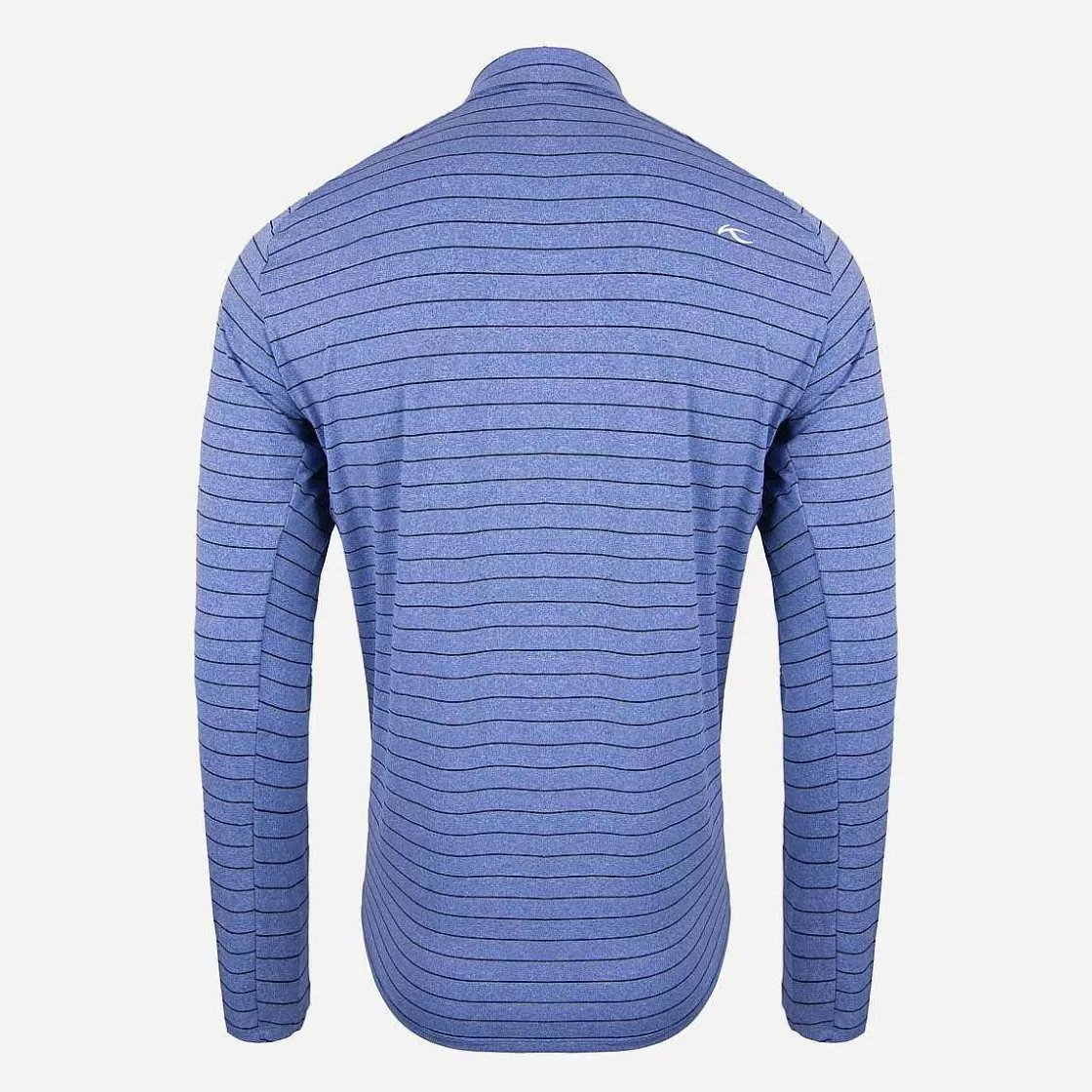 KJUS Men'S Soren Melange Stripe Polo L/S Bright Blue/Atlanta Blue Sale