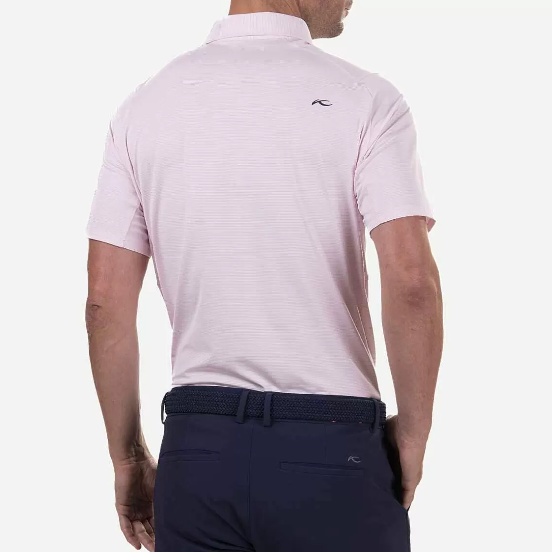 KJUS Men'S Soren Stripe Polo S/S Pink Salt/White Best