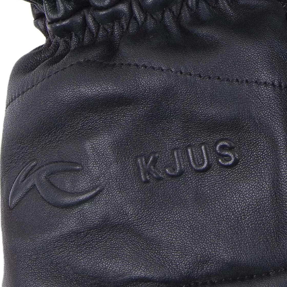 KJUS Unisex Leather Mitten Black Cheap