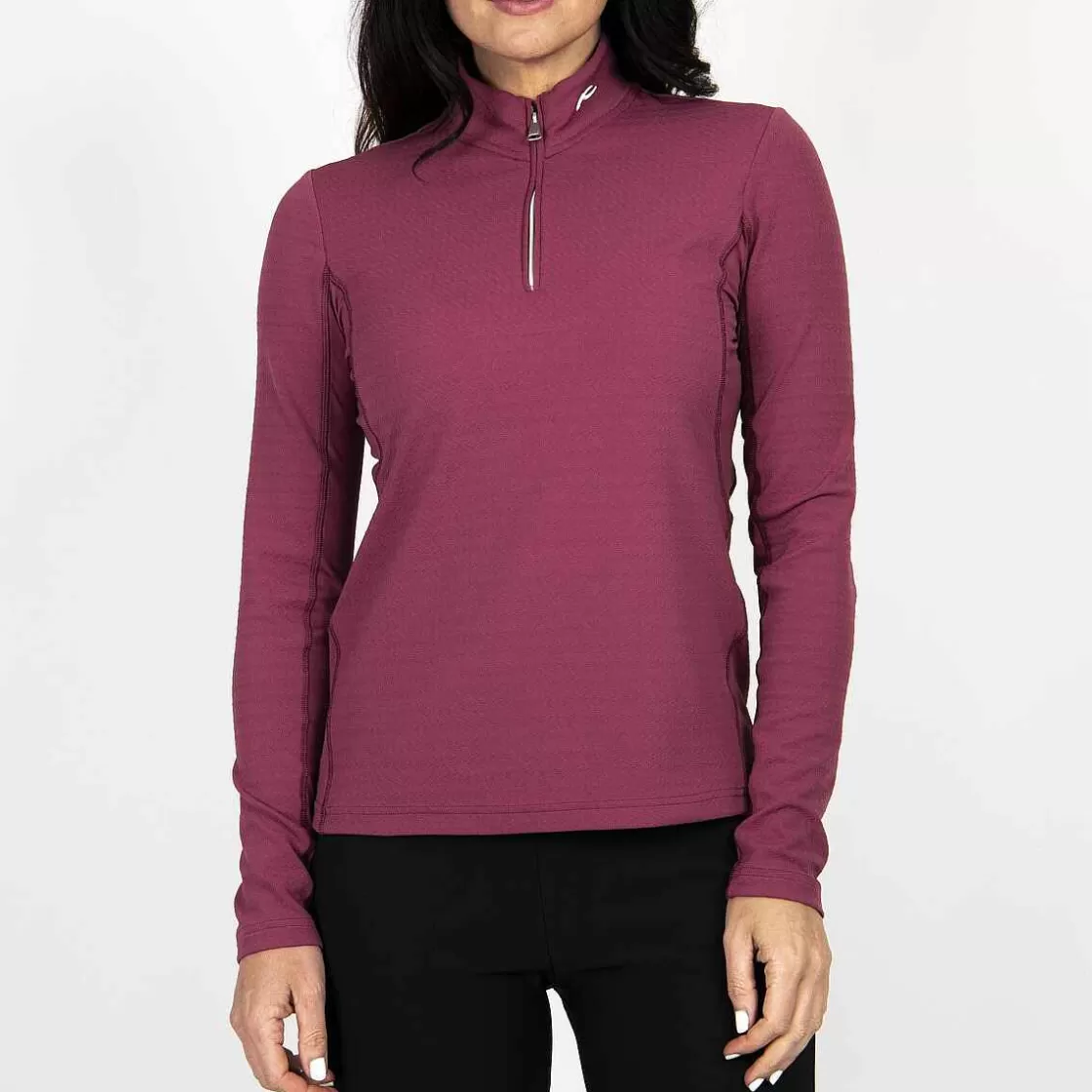 KJUS Women'S Avery Midlayer Half-Zip Red Plum Hot