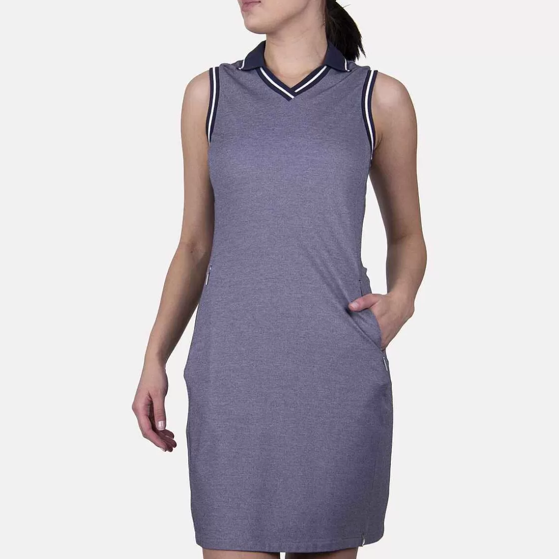 KJUS Women'S Bailey V-Neck Dress Atlanta Blue Best Sale