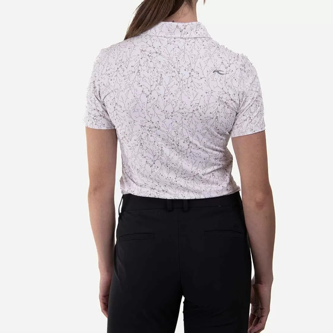 KJUS Women'S Enya Printed Polo S/S Ivory/Almond Sale