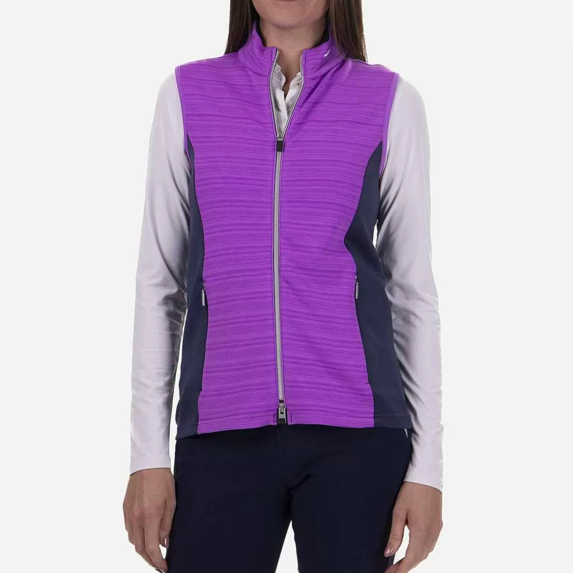 KJUS Women'S Gianna Lightweight Vest Foxglove/Atlanta Blue Discount