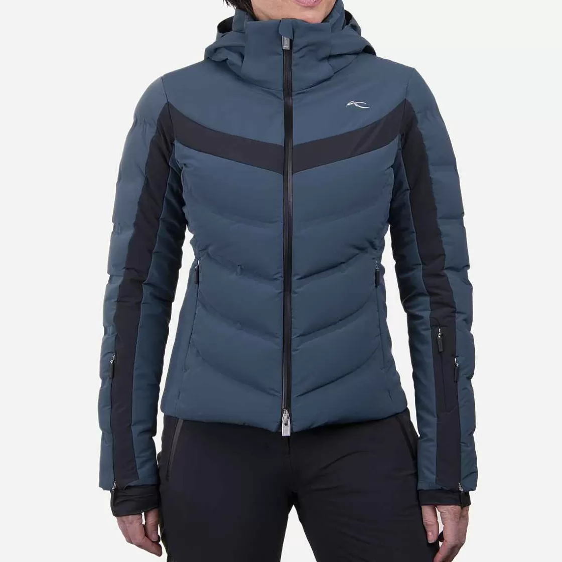 KJUS Women'S Momentum Jacket Petrol Blue/Black Cheap