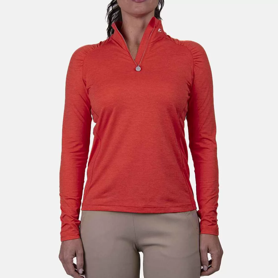 KJUS Women'S Nora Cooling Half-Zip Persimmon Outlet