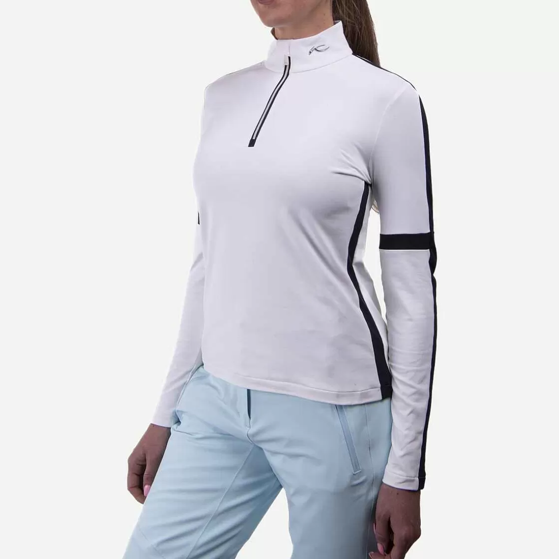 KJUS Women'S Race Midlayer Half-Zip White/Deep Space Discount