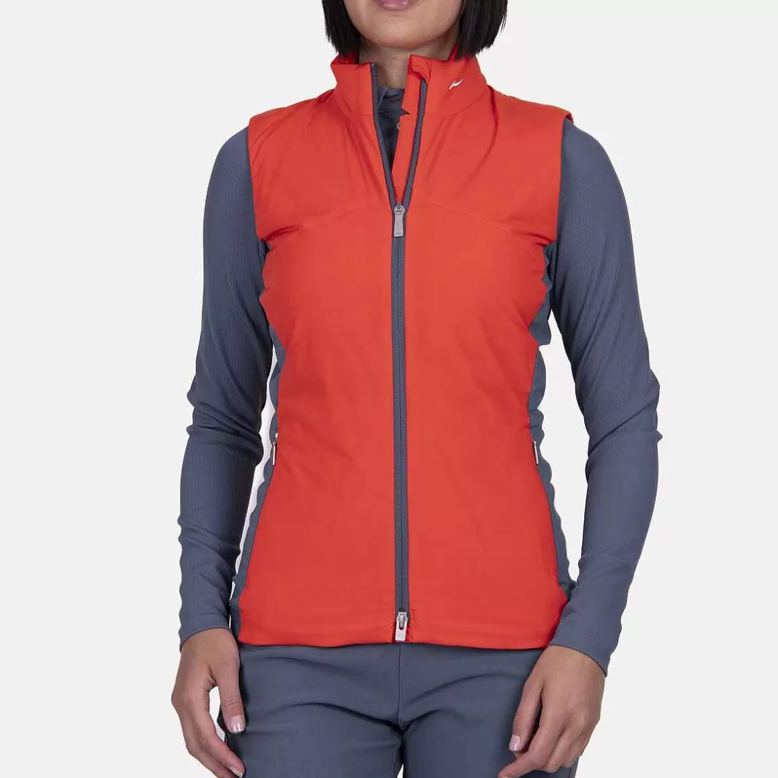 KJUS Women'S Radiation Vest Ii Persimmon/Steel Blue Flash Sale