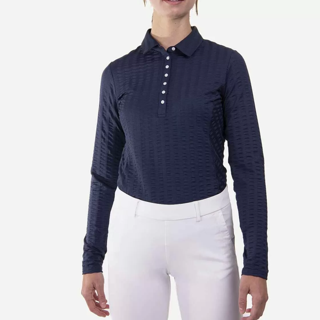 KJUS Women'S Sense Polo L/S Atlanta Blue Cheap